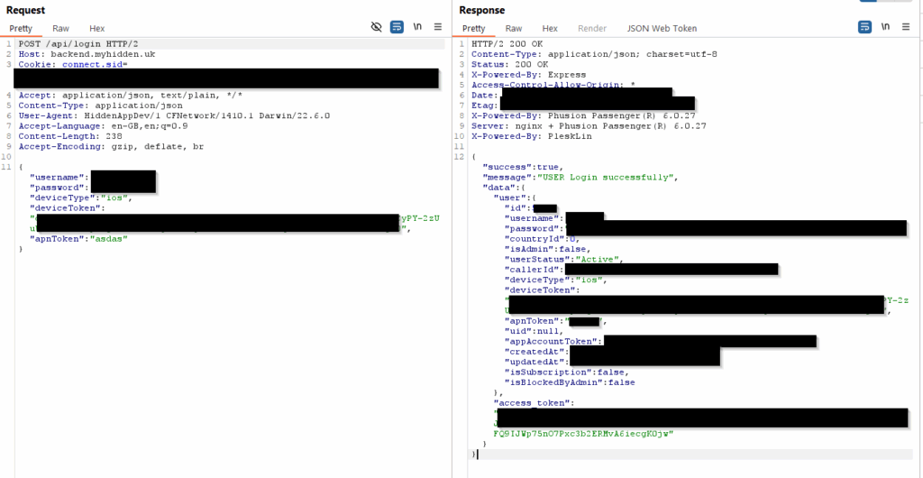 hiddenapp-login-request-response